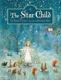 The Star Money Sterntaler Poster Night Fairy Tale Brothers Grimm Children  Moon Pixie Girl Wonder Illustration Magical Fantasy Warm Poetic 