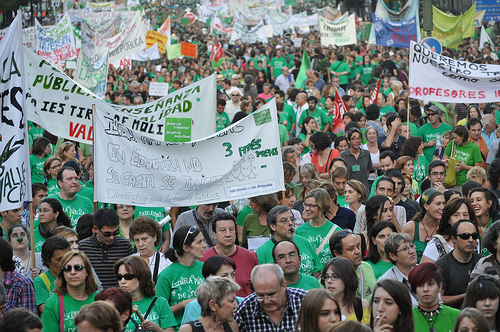 Marea Verde Educación contra los recortes del PP 