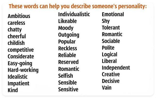 positive adjectives to describe a person pdf