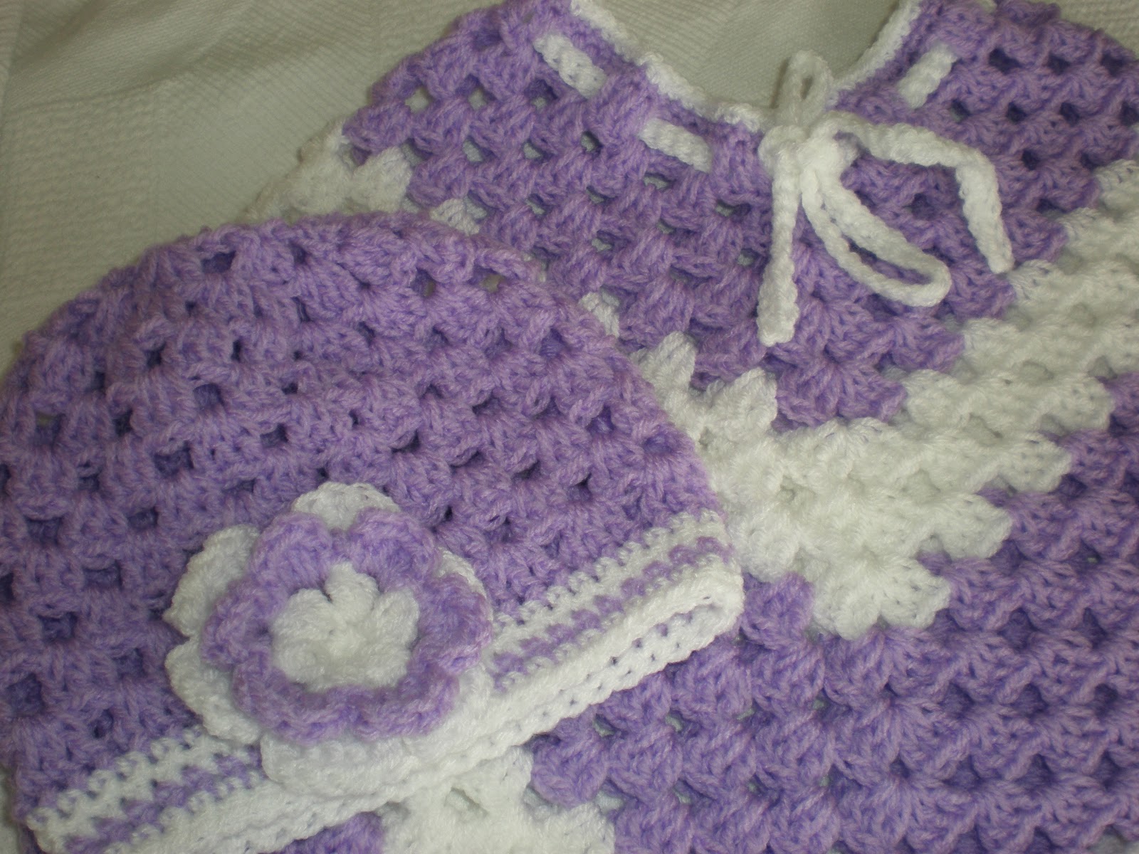 Daisychain Crochet Flower in a row blanket
