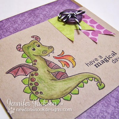 Dragon Card using Magical Dreams Stamp Set by Newton's Nook Designs