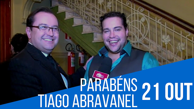 Tiago Abravanel com Antonio Carlos Gomes do Programa Cultura em Cena 