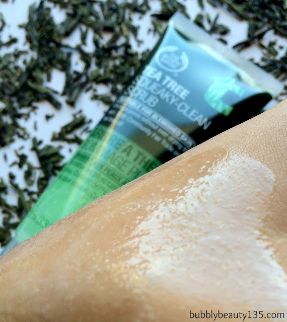 Review:Tea Tree Squeaky-Clean Scrub by The Body Shop | bubblybeauty135