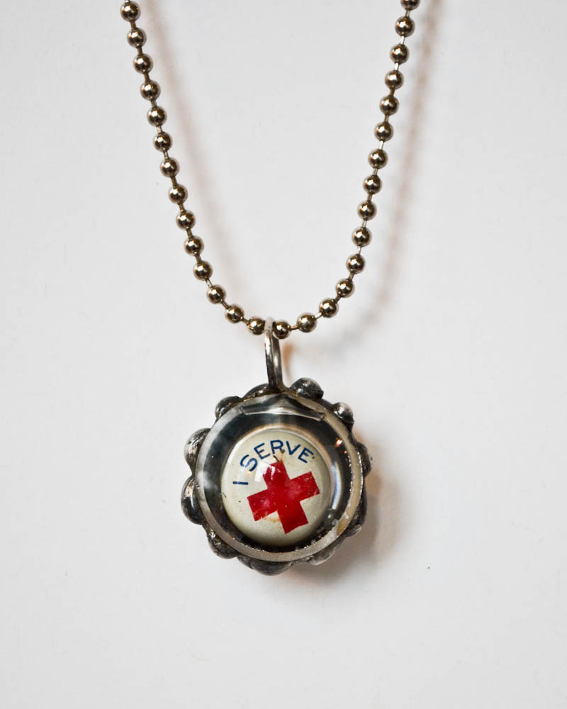 seabold vintage market Red Cross Necklaces