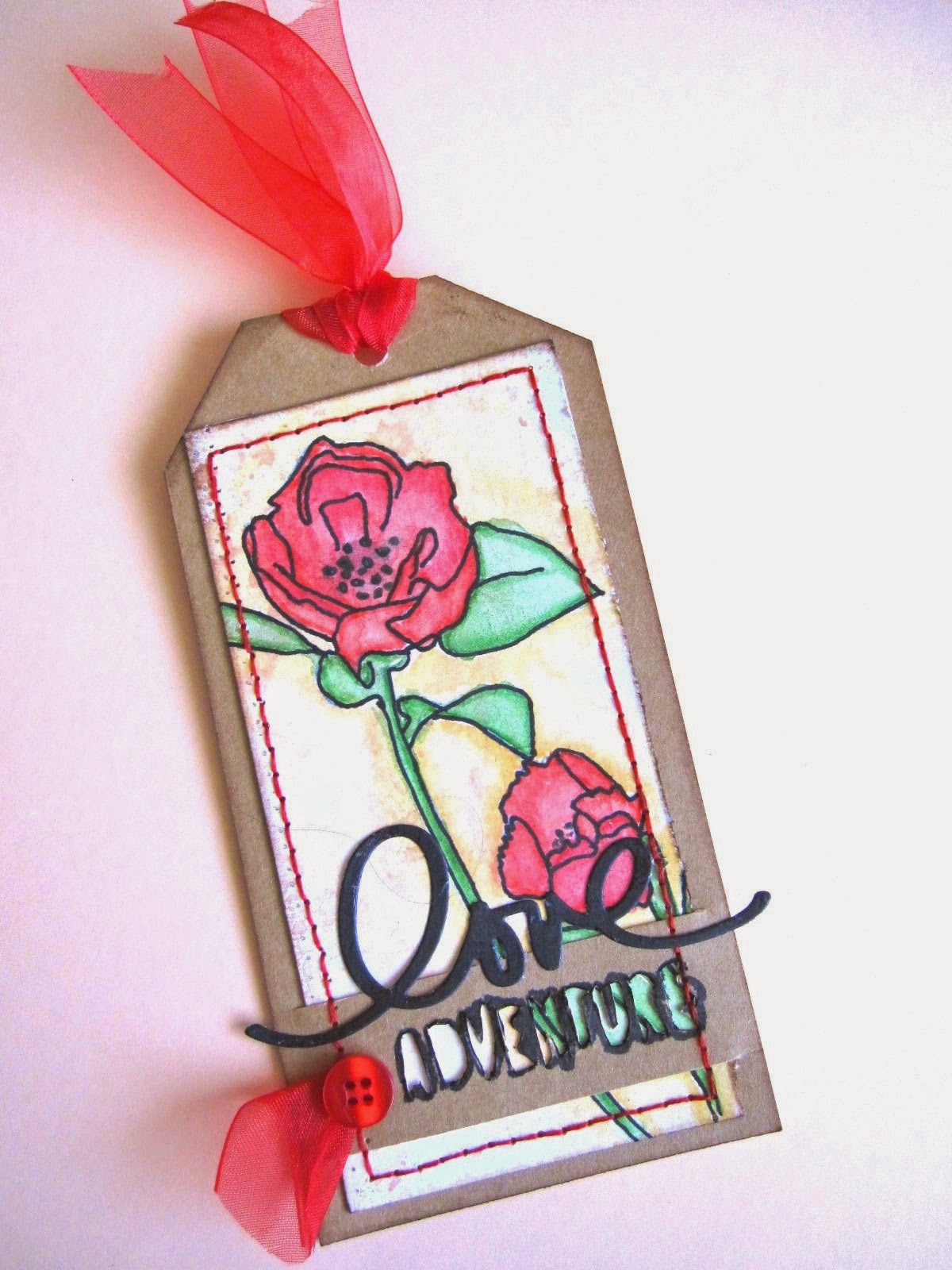 tag de abril “Love Adventure tag” mi versión del April tag de Tim Holtz