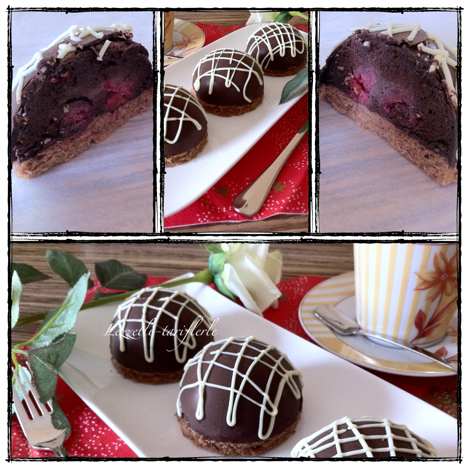 denenmis lezzetler, lezzetlitariflerle CIKOLATA MOUSSLU YARIM TOP PASTA