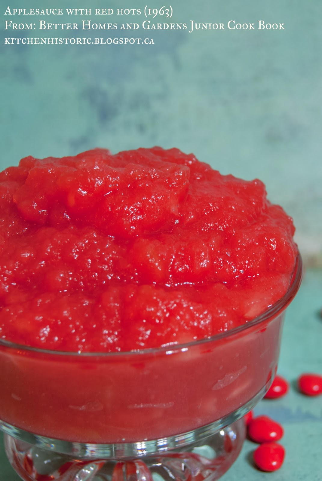Kitchen Historic Applesauce with red hots (1963)