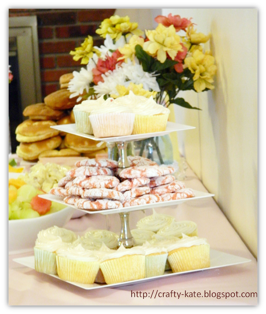 Crafty Kate Baptism Luncheon Food Table