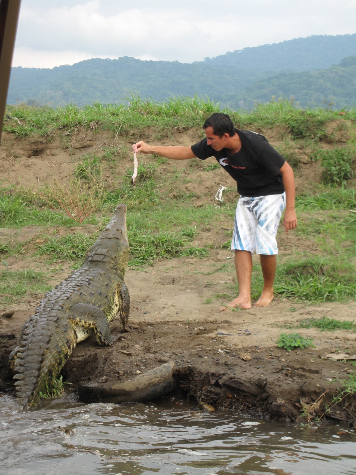 Parker in Costa Rica Croc Hunting on the Rio Tarcoles