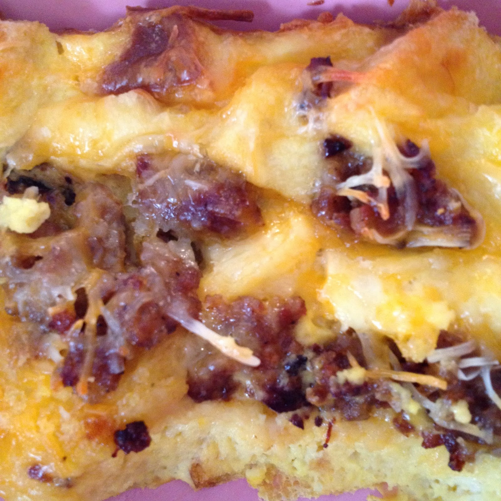 LIFE is better in PINK: Sausage Egg & Cheese Casserole