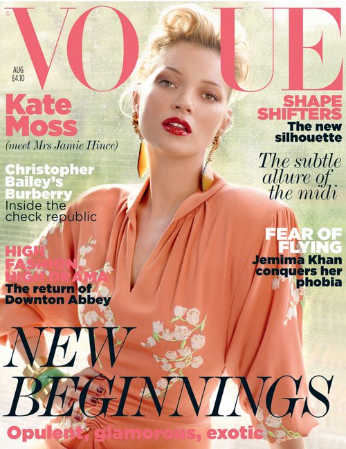 Kate Moss graces 35th Vogue cover wearing one her of new 