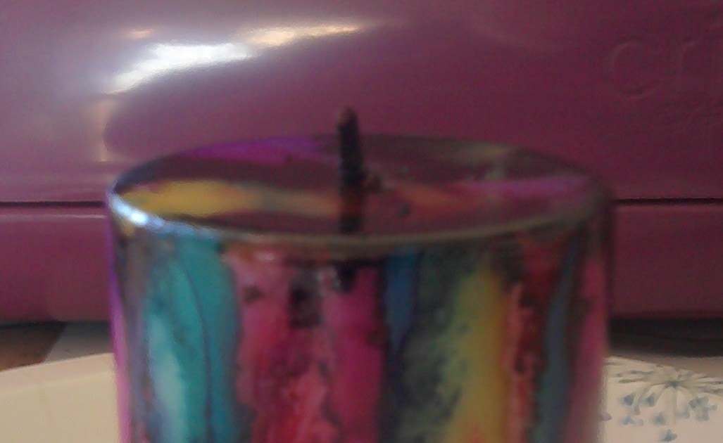Kitty's Creative Corner Alcohol ink candle