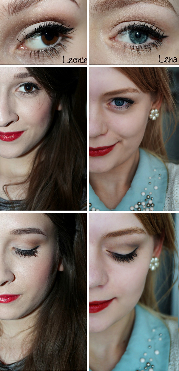 1 Look 2 Gesichter Lidstrich Und Rote Lippen Consider Cologne