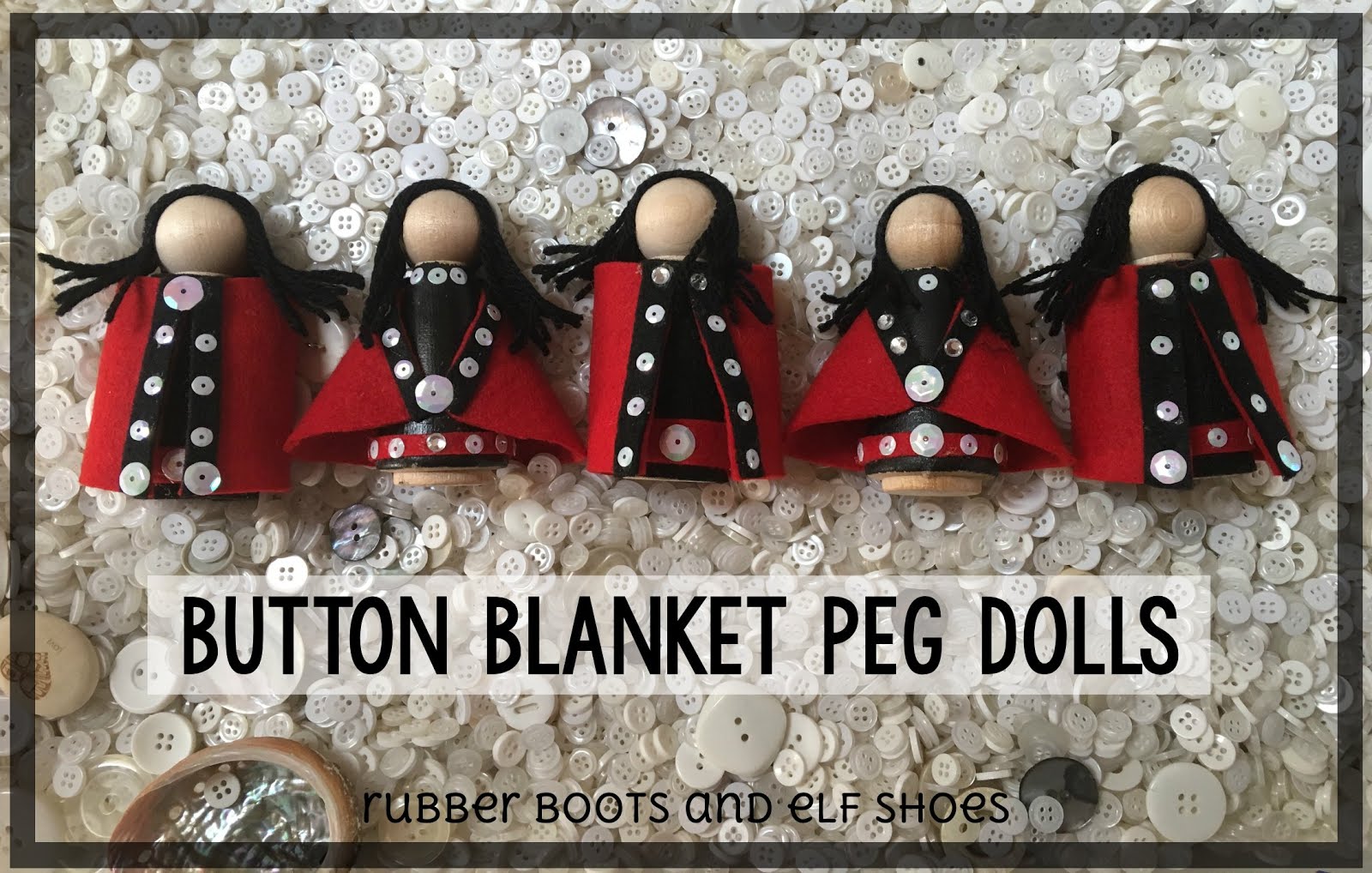 button blanket peg dolls rubber boots and elf shoes