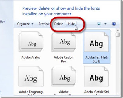 Fonts in Windows