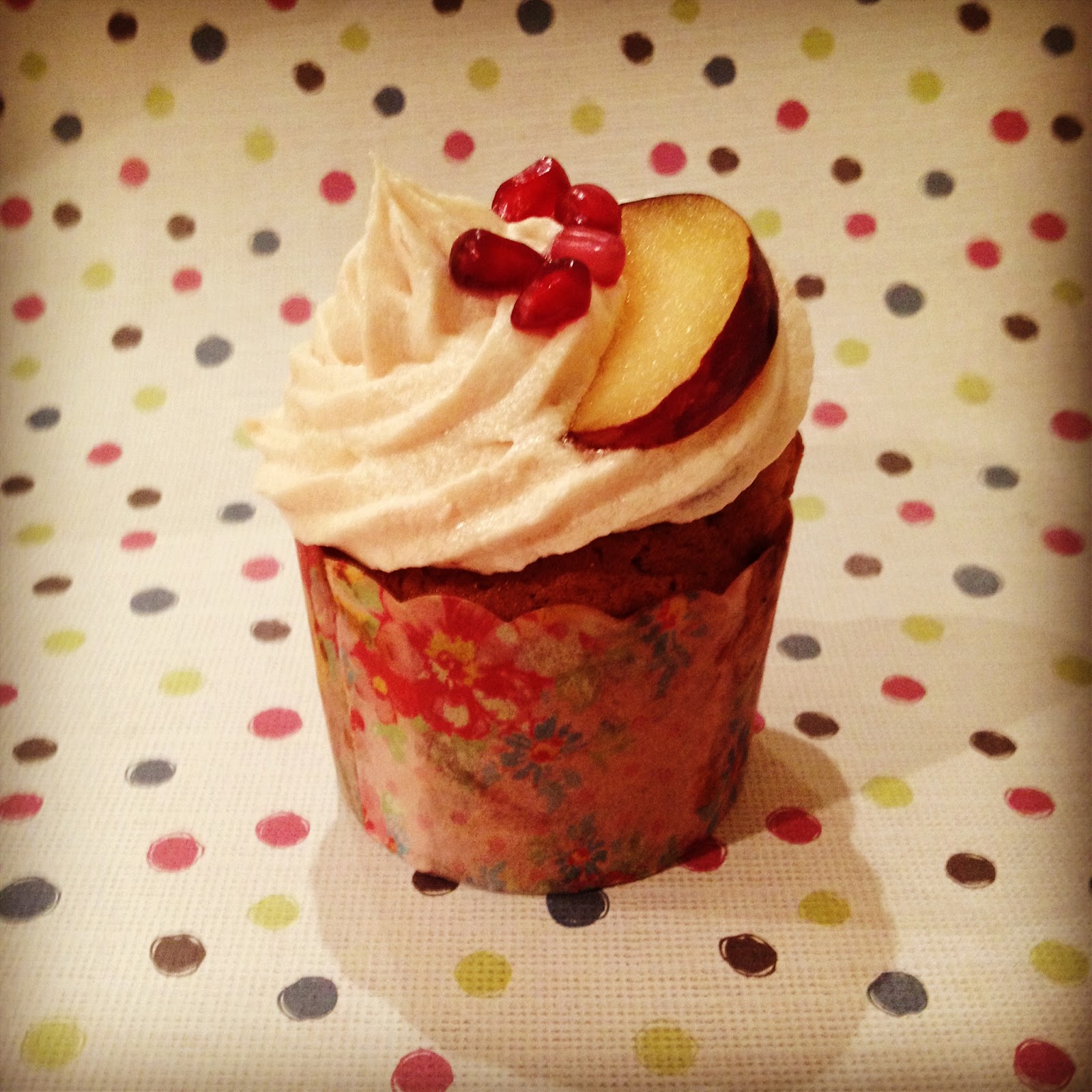 Edinburgh Eats Baking Sunday Plum and Pomegranate Cupcakes