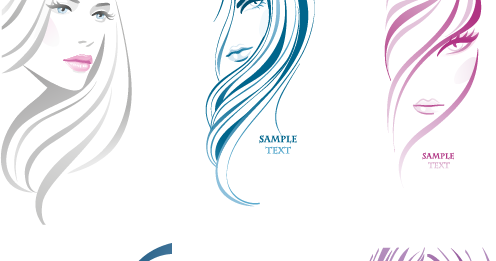 Rostros de Mujer pack 1 | Vector Clipart