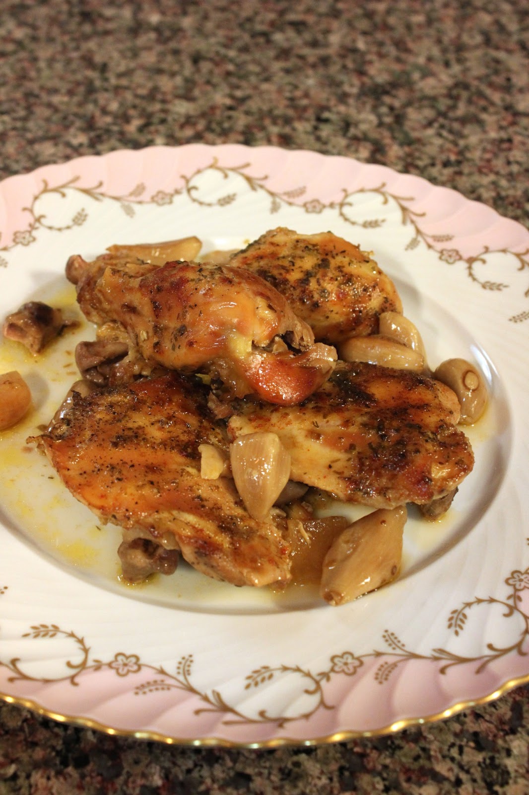 In Erika's Kitchen Roast chicken with 40 cloves of garlic