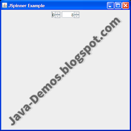 Screenshot of JSpinner Example