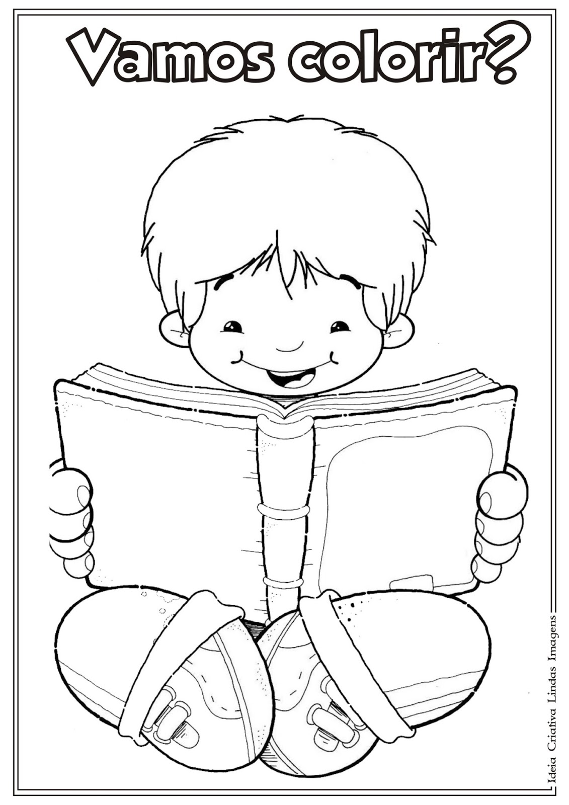 Desenho do Dia do Livro Infantil para colorir | Riscos para colorir gratis