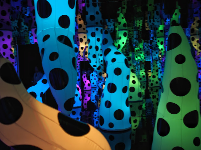 Floating among a Sea of Tentacles, inside a Kusama infinity room, 2013