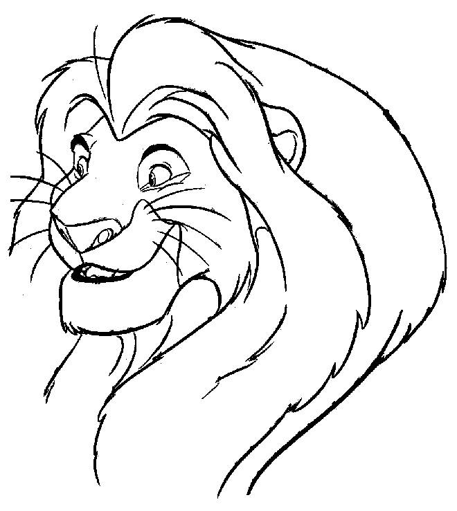 Coloring picture of Mufasa Child Coloring