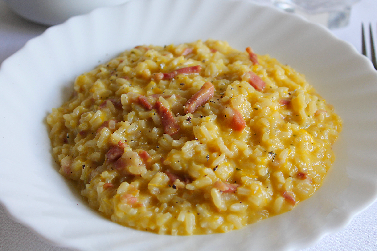 La Tavola Allegra Risotto con Crema di Peperoni e Pancetta (Glutenfree)