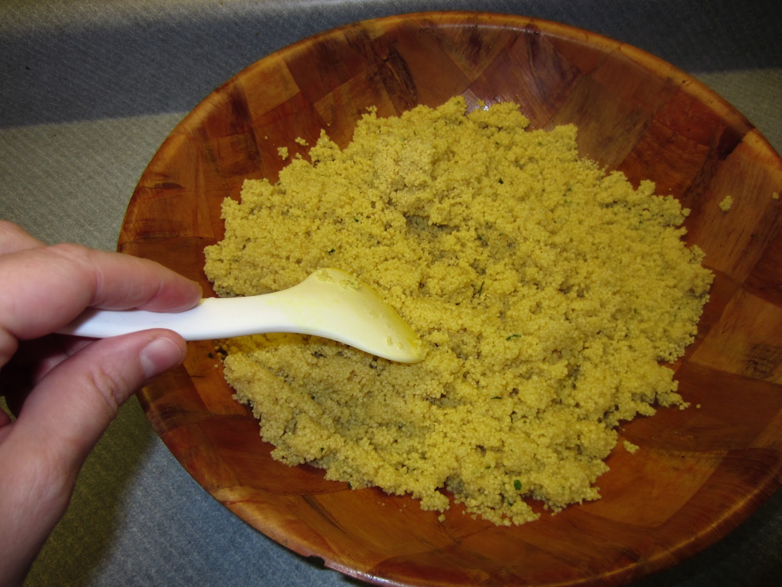 UmmObaidah Cooks Libyan Couscous bil Busla (couscous with onion