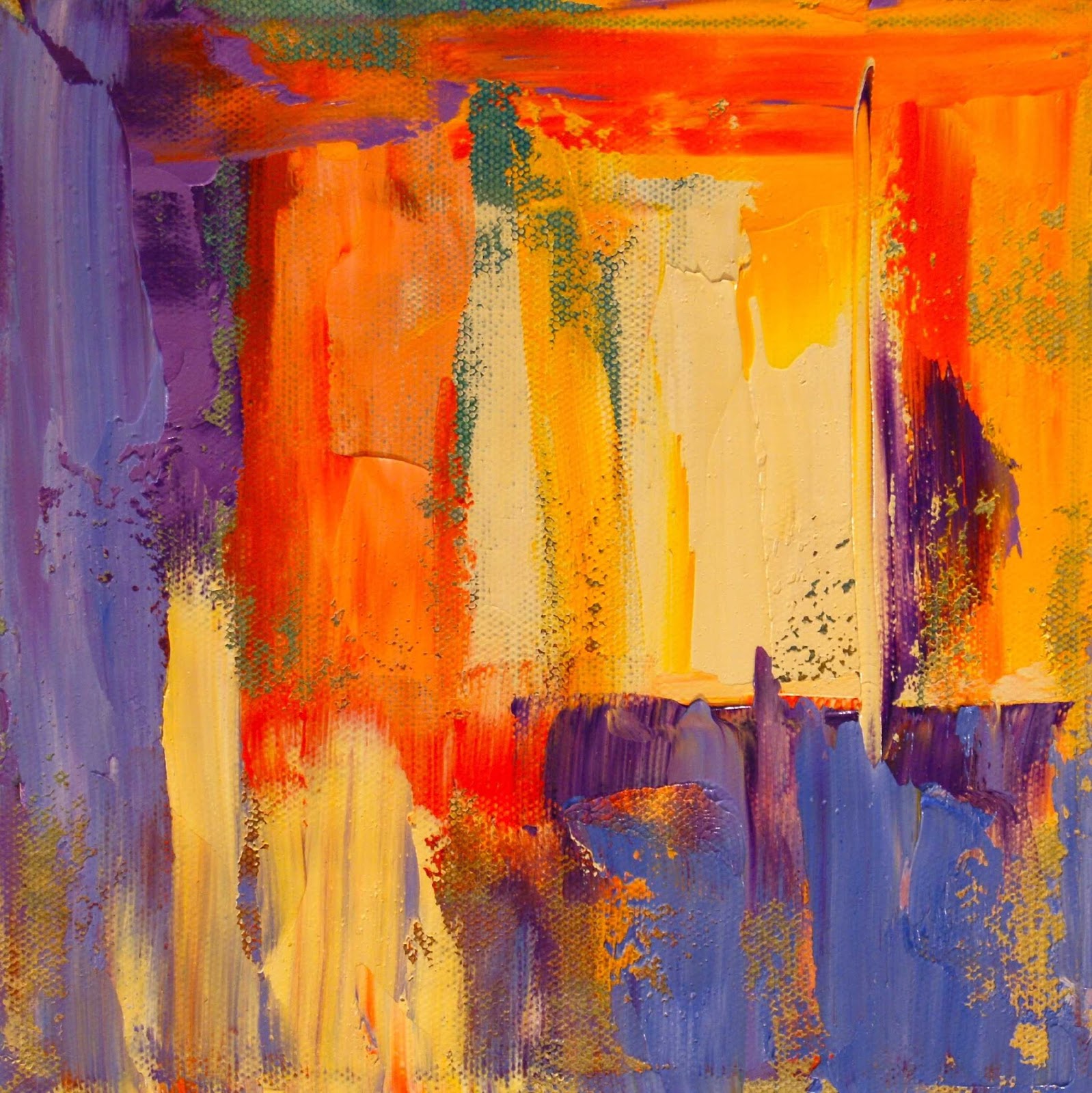 Paintings by Theresa Paden: Abstract Oil Painting in Bright Colors by