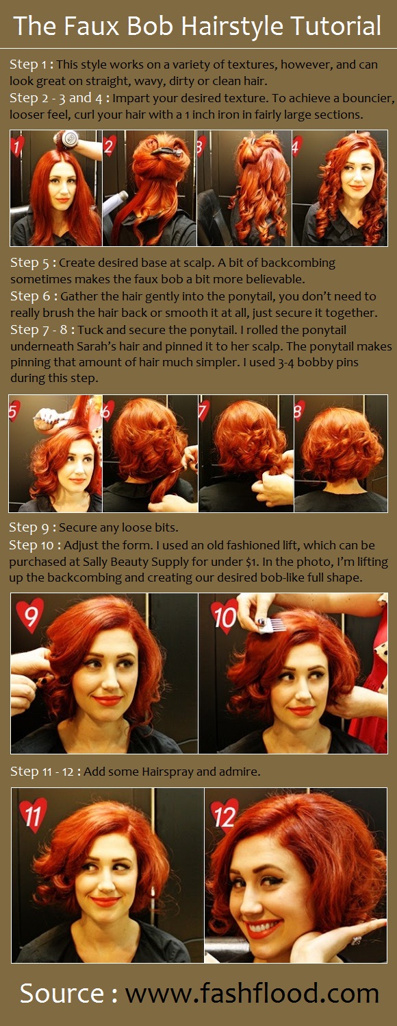 The Faux Bob Hairstyle Tutorial
