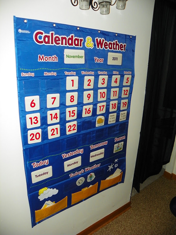 Calendar And Weather Pocket Chart