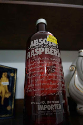 Absolut Raspberri Empty Bottle