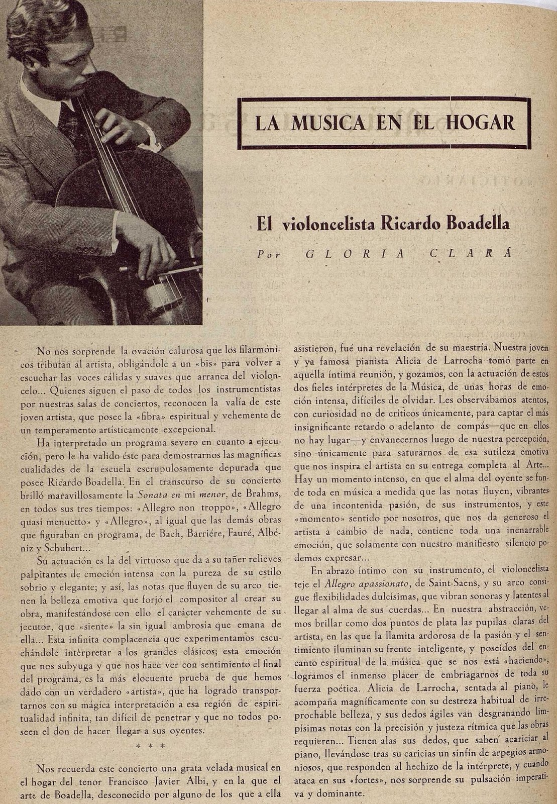 Alicia De Larrocha Concertography 1943