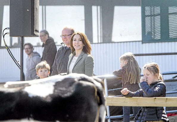 Crown Princess Mary of Denmark with her children Prince Christian and Princess Isabella attended the opening of Eco day 2015 (Økodag) in Zealand Island