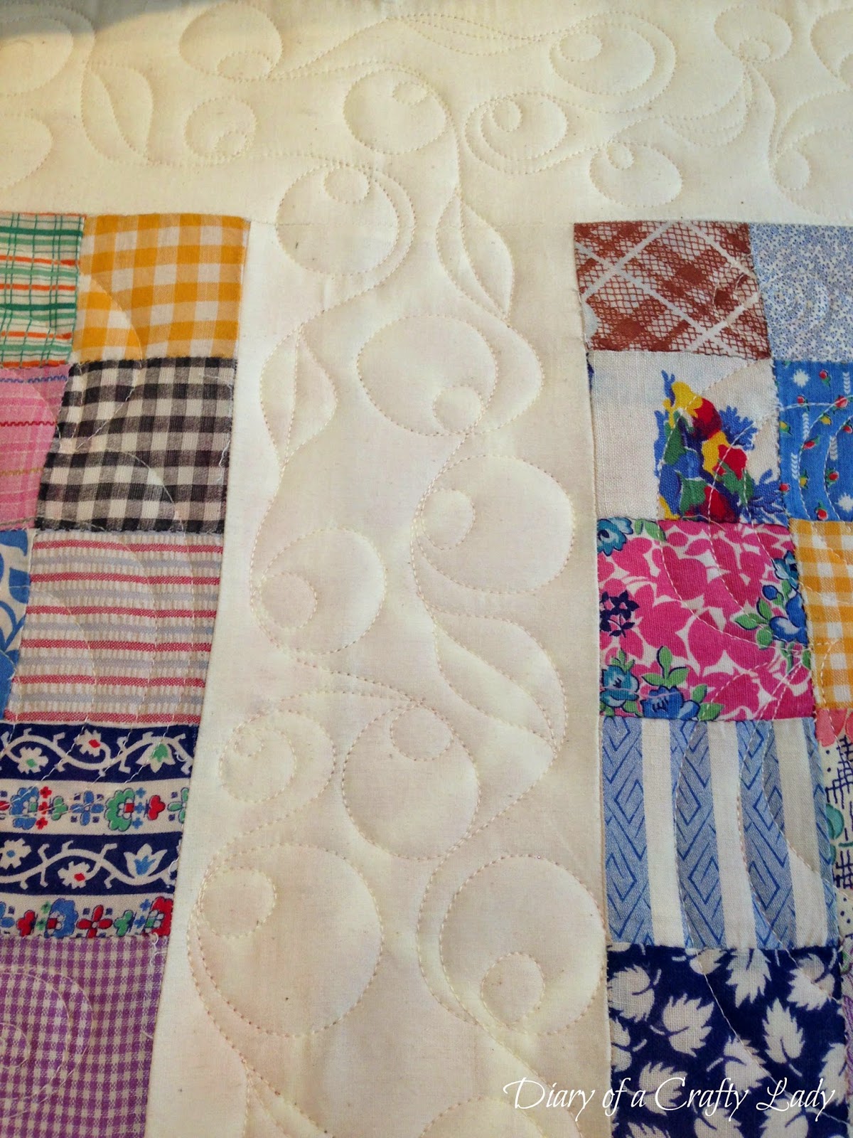 Diary of a Crafty Lady Antique Quilt Top Now a Finished Quilt!