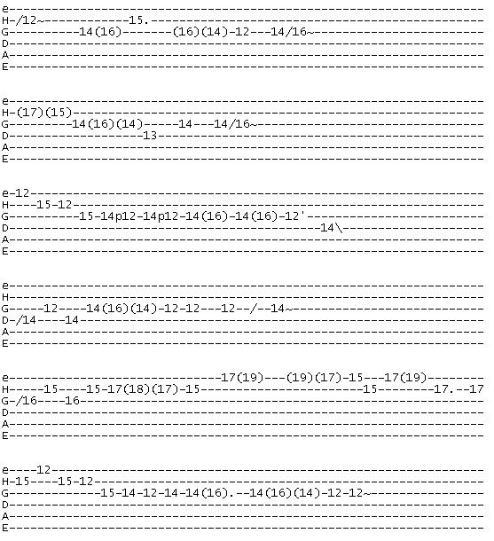 Guitar Tab Template