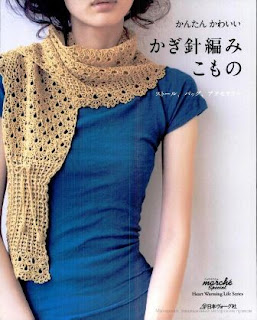 Revista Japonesa Crochet Cachecol e acessórios