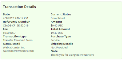 MicroWorkers payment proof