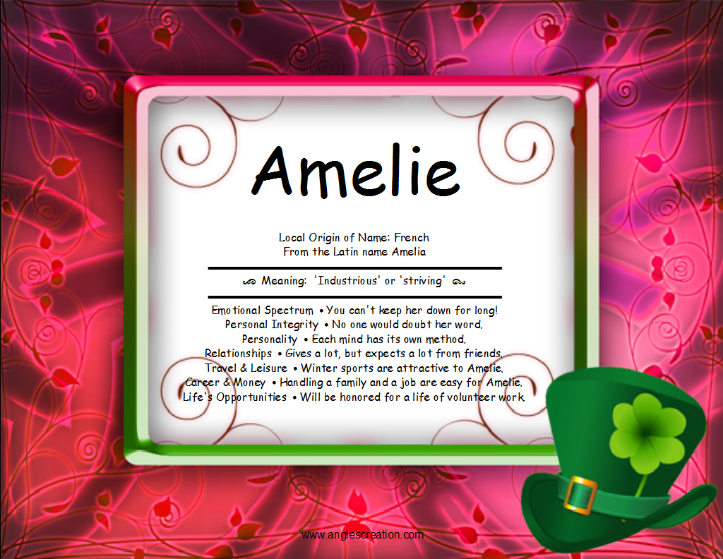 Amelie Unique Names