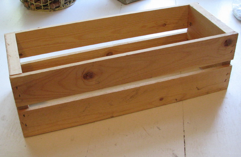 Wayside Treasures Making a new crate look old