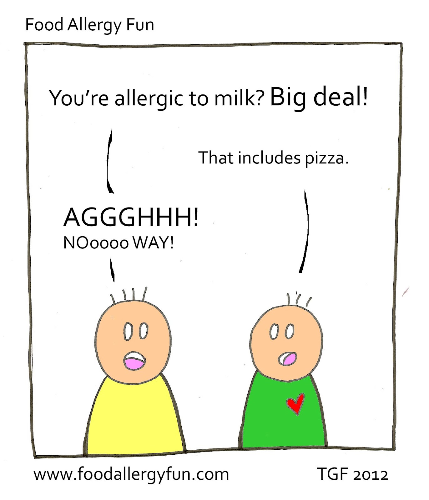 Food Allergy Fun: Big deal - Food Allergy Cartoon