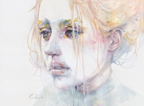 07-Imaginary-Illness-Silvia-Pelissero-agnes-cecile-Watercolor-and-Oil-Paintings-Fading-and-Appearing-www-designstack-co