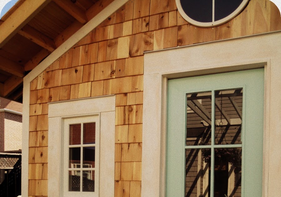 White Wood studio Cedar shakes