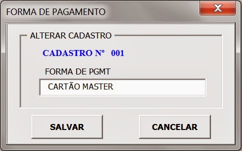 FORMA DE PAGAMENTO