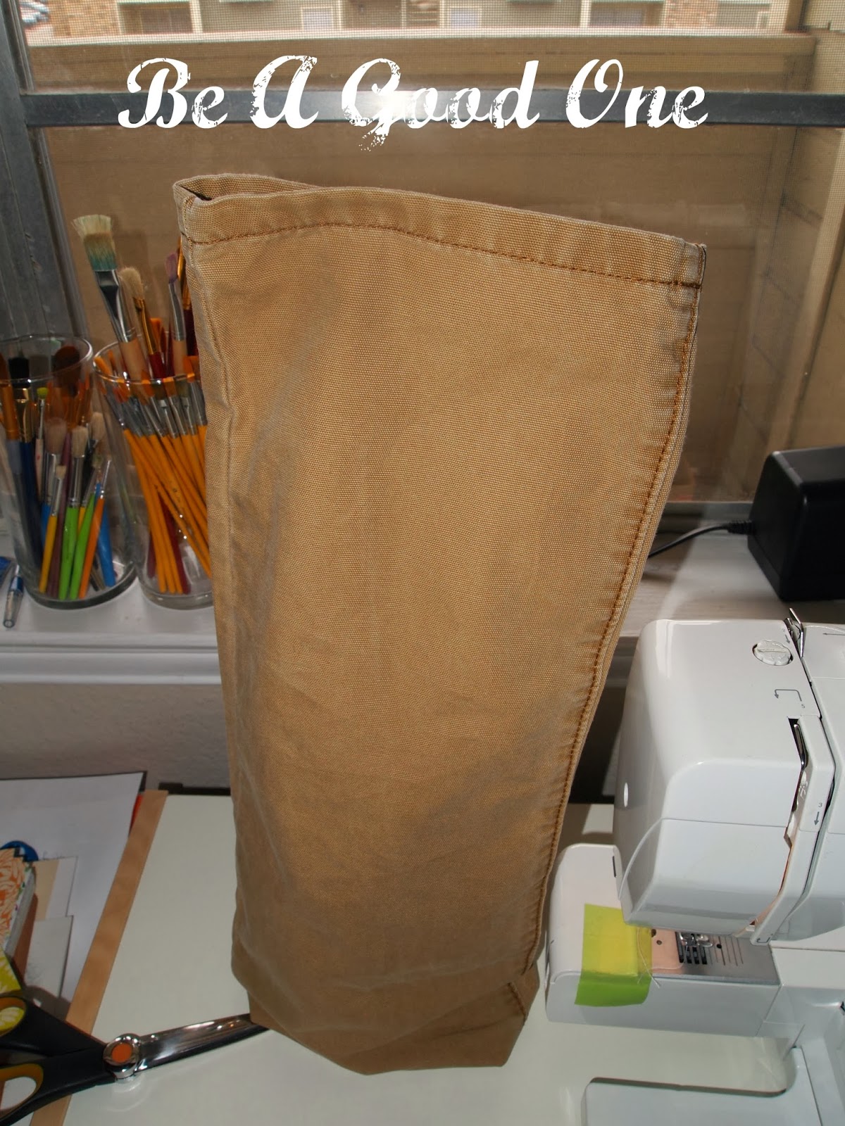 Be a Good One Tutorial Old Pants, New Bag