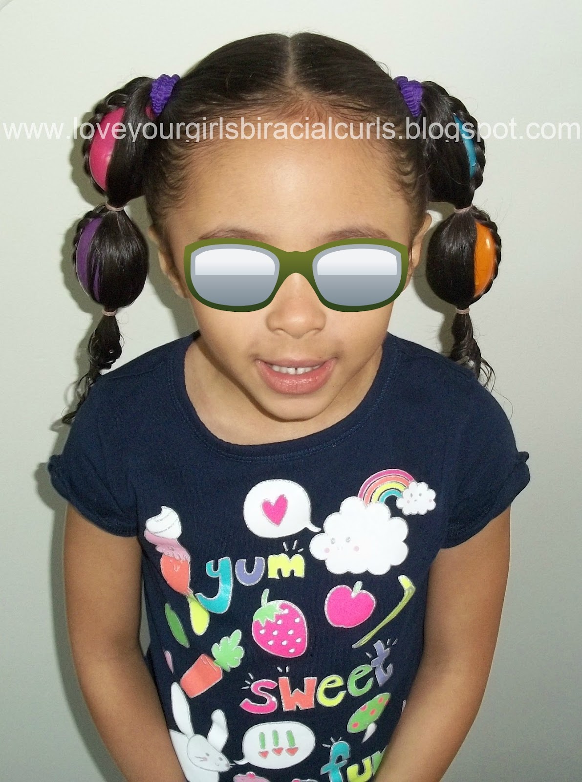 Love Your Girls Biracial Curls Egg Tails Easter Hairstyle For Girls