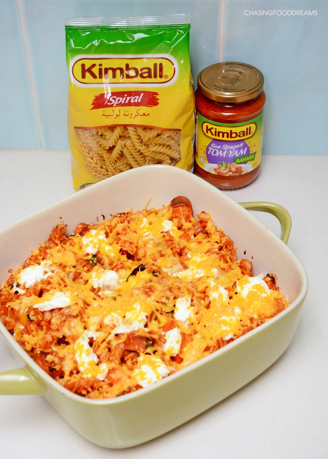 CHASING FOOD DREAMS Baked Kimball Sos Spageti Tomyam Pasta (specially