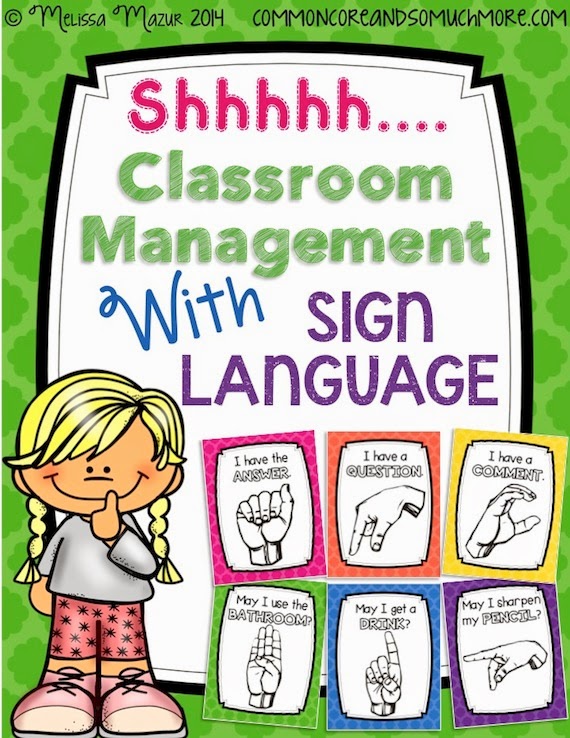 Shhhh! Classroom Management with Sign Language (FREE POSTERS
