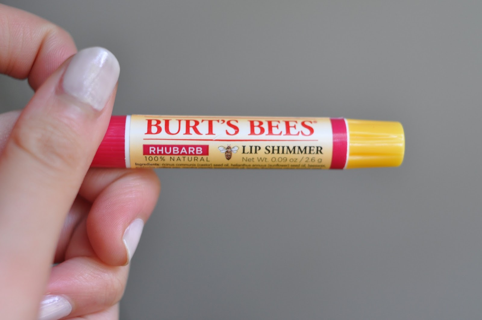 Burt's Bees Lip Shimmer in Rhubarb Review The Ravings of an Insomniac