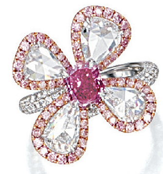 خواتم سولتيه المعلم Fancy+vivid+purplish+pink+diamond+ring+flower